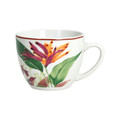 Set 6 cesti de cafea cu farfurie Madison Tropicalia, Tognana, 90 ml, portelan, multicolor