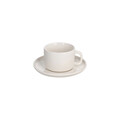 Set 6 cesti de cafea cu farfurie Edge, Tognana, 90 ml, New Bone China, bej