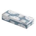 Set 6 cesti de ceai cu farfurie Ivy Quadro Carta Da Zucchero, Tognana, 220 ml, New Bone China, alb/albastru