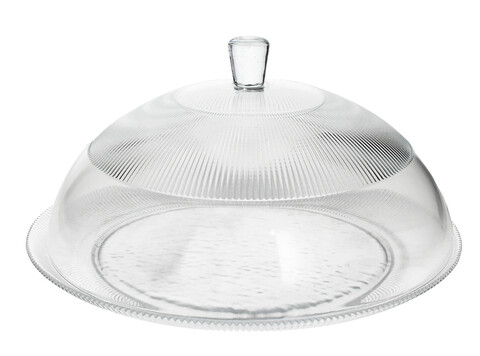 Platou tort cu capac Clear, Tognana, 33x18 cm, sticla, transparent