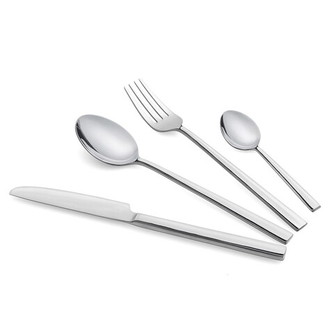 Set tacamuri 24 piese Rome, Luigi Ferrero, inox 18/10, argintiu