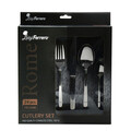Set tacamuri 24 piese Rome, Luigi Ferrero, inox 18/10, argintiu