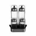 Oliviera 5 piese Rome, Luigi Ferrero, 14.3x11.5x20.3 cm, 100 ml, 270 ml, inox/sticla