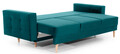 Canapea extensibila 3 locuri ELTAP, Ask20, Asgard, 233x92x93 cm, lemn/poliester, verde