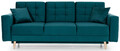 Canapea extensibila 3 locuri ELTAP, Ask21, Asgard, 233x92x93 cm, lemn/poliester, verde