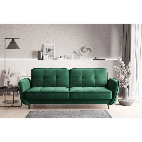 Canapea extensibila 3 locuri ELTAP, SO-BEL-35LU, Bellis, 220x90x83 cm, lemn/poliester, verde deschis