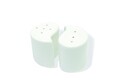 Set 2 recipiente pentru sare/piper, Maxwell & Williams, White Basics Yin & Yang, 8 x 8 cm, portelan, alb