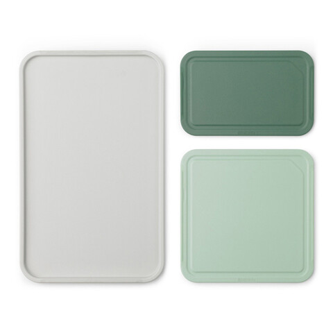 Set tocatoare 3 piese, Brabantia, Tasty+, 16x25 cm/25x25 cm/40x25 cm, plastic, verde