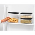 Set 3 recipiente depozitare, Brabantia, Tasty+, 2x1.5 L, 1x3.5 L, plastic, gri inchis