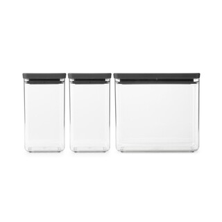 Gri inchis, Set 3 recipiente 2x1.6L+1x3.5L