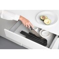 Set 3 cutite cu suport, Brabantia, Tasty+, 35.5x9x6.3 cm, plastic/otel, gri inchis
