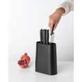 Set 5 cutite cu suport, Brabantia, Tasty+, 18.9x8.9x33.5 cm, plastic/otel, gri inchis