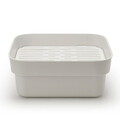 Bol de spalat cu tava de picurare, Brabantia, SinkSide, 37.4x34.4x16.1 cm, plastic, gri deschis