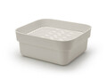 Bol de spalat cu tava de picurare, Brabantia, SinkSide, 37.4x34.4x16.1 cm, plastic, gri deschis