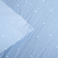 Lenjerie de pat King Size, Cordelia, Homla, 3 piese, 200x220 cm, bumbac, albastru/alb