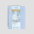 Lenjerie de pat King Size, Cordelia, Homla, 3 piese, 200x220 cm, bumbac, albastru/alb