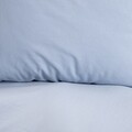 Lenjerie de pat King Size, Defla, Homla, 3 piese, 200x220 cm, bumbac, albastru