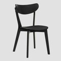 Set 2 scaune Vieri, Homla, 54x46.5x75.5 cm, lemn de cauciuc, negru