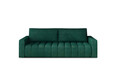 Canapea extensibila 3 locuri ELTAP, Laz18, Lazaro, 247x97x92 cm, lemn/poliester, verde inchis