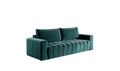Canapea extensibila 3 locuri ELTAP, Laz38, Lazaro, 247x97x92 cm, lemn/poliester, verde inchis