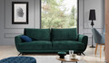 Canapea extensibila 3 locuri ELTAP, Meg28, Megis, 242x95x90 cm, lemn/poliester, verde inchis