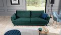 Canapea extensibila 3 locuri ELTAP, Meg28, Megis, 242x95x90 cm, lemn/poliester, verde inchis