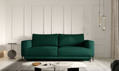 Canapea extensibila 4 locuri ELTAP, SO-DAL-35NU, Dalia, 248x84x95 cm, lemn/poliester, verde inchis