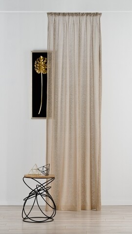 Mendola belső függöny, Elegance, 140x245 cm, poliészter, kávé/arany