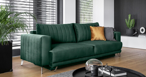 Canapea extensibila 4 locuri ELTAP, SO-ELI-35LO, Elise, 250x95x90 cm, lemn/poliester, verde