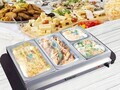 Incalzitor de servire bufet Beper, 300W, 63x37x14 cm, inox/plastic, argintiu