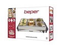 Incalzitor de servire bufet Beper, 300W, 63x37x14 cm, inox/plastic, argintiu