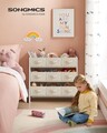 Organizator jucarii / mobilier camera copilului, Songmics, 9 compartimente, 62.5x29.5x60 cm, PAL, alb cloud