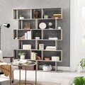 Biblioteca cu 6 rafturi, Vasagle, Cube Display, 70x24x190.5 cm, PAL, gri