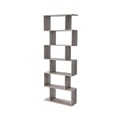 Biblioteca cu 6 rafturi, Vasagle, Cube Display, 70x24x190.5 cm, PAL, gri