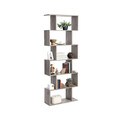 Biblioteca cu 6 rafturi, Vasagle, Cube Display, 70x24x190.5 cm, PAL, gri