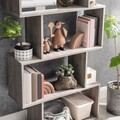 Biblioteca cu 6 rafturi, Vasagle, Cube Display, 70x24x190.5 cm, PAL, gri