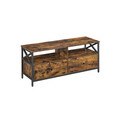 Comoda TV cu sertare, Vasagle, pana la 55 inch, 120x40x50 cm, PAL/otel, maro