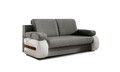 Canapea extensibila 3 locuri ELTAP, Laura, 202x79x84 cm, lemn/poliester, gri inchis/alb