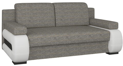 Canapea extensibila 3 locuri ELTAP, Laura, 202x79x84 cm, lemn/poliester, bej/alb