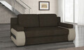 Canapea extensibila 3 locuri ELTAP, Laura, 202x79x84 cm, lemn/poliester, maro inchis/bej