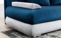 Canapea extensibila 3 locuri ELTAP, Milo, 213x95x90 cm, lemn/poliester, albastru inchis/gri deschis