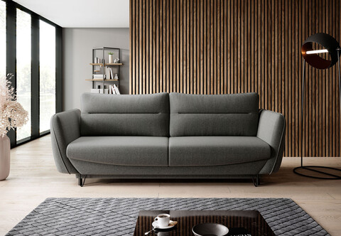 Canapea extensibila 4 locuri ELTAP, SO-SIL-04FL, Silva, 236x95x90 cm, lemn/poliester, gri