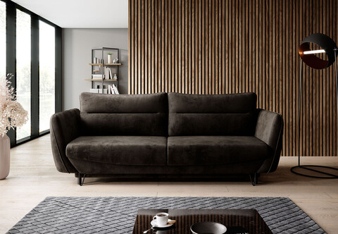 Canapea extensibila 4 locuri ELTAP, SO-SIL-22NU, Silva, 236x95x90 cm, lemn/poliester, maro inchis