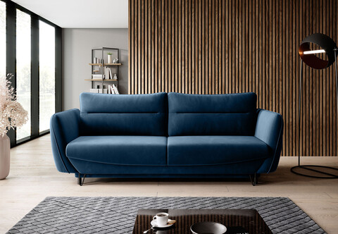 Canapea extensibila 4 locuri ELTAP, SO-SIL-40LU, Silva, 236x95x90 cm, lemn/poliester, albastru