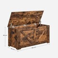 Bancheta cu spatiu depozitare, Vasagle, 100x40x46 cm, PAL, maro rustic