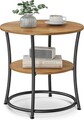 Masuta de cafea, Vasagle, Round, 55x55 cm, max 40 kg, PAL/otel, maro