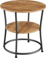 Masuta de cafea, Vasagle, Round, 55x55 cm, max 40 kg, PAL/otel, maro
