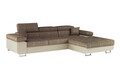 Coltar extensibil dreapta 4 locuri ELTAP, Armd-02, Armando, 289x203x85 cm, lemn/poliester, bej/bej deschis