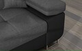 Coltar extensibil stanga 4 locuri ELTAP, Armd-20, Armando, 289x203x85 cm, lemn/poliester, gri deschis/negru