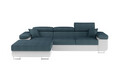 Coltar extensibil stanga 4 locuri ELTAP, Armd-68, Armando, 289x203x85 cm, lemn/poliester, albastru/alb